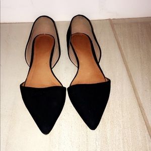 Halogen Black Pointy Flats